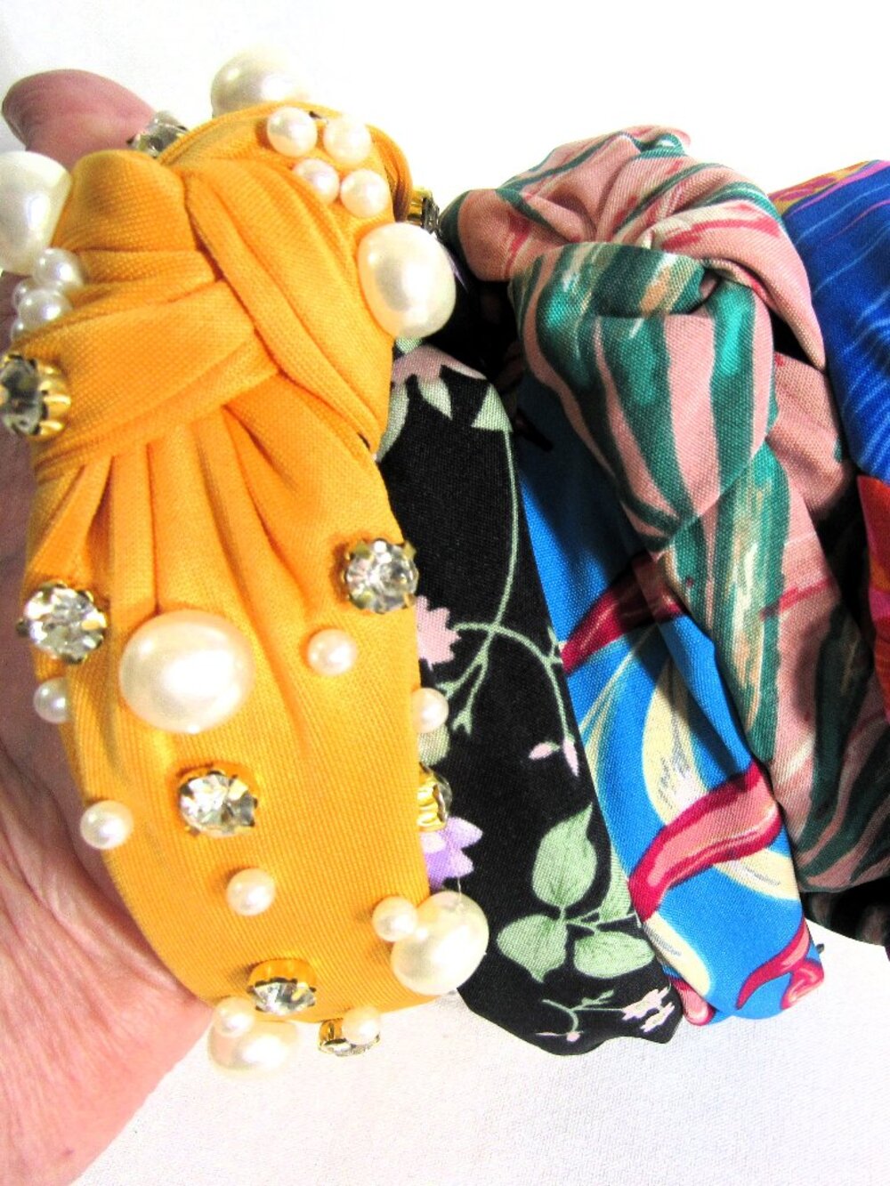 7 unused HAIR HEAD BANDS ONE JEWELED